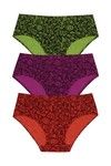 Rosaline Pure Cotton Full Coverage Neon Leaves Brief (Pack of 3) — thumbnail 6