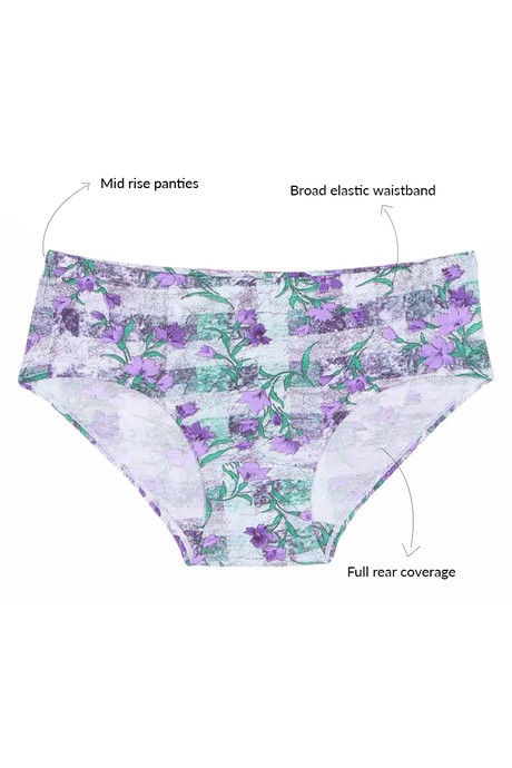 Rosaline Pure Cotton Full Coverage Floral Zest Panty (Pack of 3) — image 6