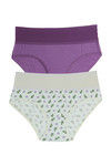 Rosaline Medium Rise Full Coverage Tummy Tucker Hipster Panty (Pack of 2) - Multicolor — thumbnail 5