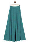 Zivame Marl Panelled Extra Flared Melange Skirt- Teal — thumbnail 6