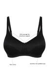 Zivame Quattro Support Back Smoothening Wirefree Bra - Black — thumbnail 4
