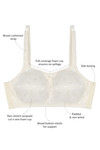 Zivame True Curv Padded Non Wired Full Coverage Super Support Bra-Antique White — thumbnail 6