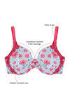 Zivame Fashion Print Padded Wired 3/4th Coverage T-Shirt Bra-Beetroot Purple — thumbnail 5