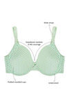 Zivame Fashion Print Padded Wired 3/4th Coverage T-Shirt Bra-Paradise Green — thumbnail 6