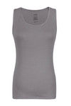 Zivame Rib Knit Cotton Snug Fit Tank Top- Grey — thumbnail 5