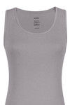 Zivame Rib Knit Cotton Snug Fit Tank Top- Grey — thumbnail 7