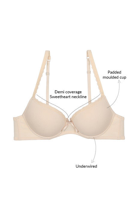 Zivame Push Up Wired Low Coverage Bra-Apricot — image 6