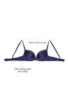 Zivame Push Up Wired Low Coverage Bra-Dark Blue — thumbnail 8