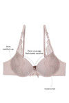 Zivame Padded Wired Low Coverage Bra-Beige — thumbnail 5