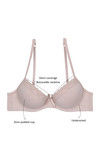 Zivame Padded Wired Low Coverage Bra-Beige — thumbnail 5