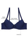 Zivame Push Up Wired Low Coverage Bra-Dark Blue — thumbnail 6