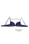 Zivame Push Up Wired Low Coverage Bra-Dark Blue — thumbnail 8