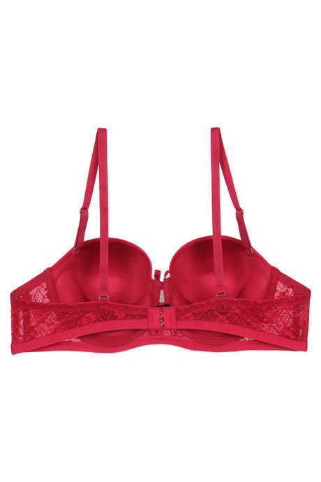 Zivame Push Up Wired Low Coverage Strapless Bra-Red — image 8