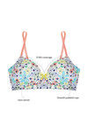 Zivame Fashion Print Padded Non Wired 3/4th Coverage T-Shirt Bra-Multi-Colour Print — thumbnail 6