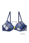 Zivame Fashion Print Padded Wired 3/4th Coverage T-Shirt Bra-Blue Patch Print — thumbnail 6
