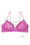 Zivame Fashion Print Padded Non Wired 3/4th Coverage T-Shirt Bra-Pink Space Dyed Print — thumbnail 6