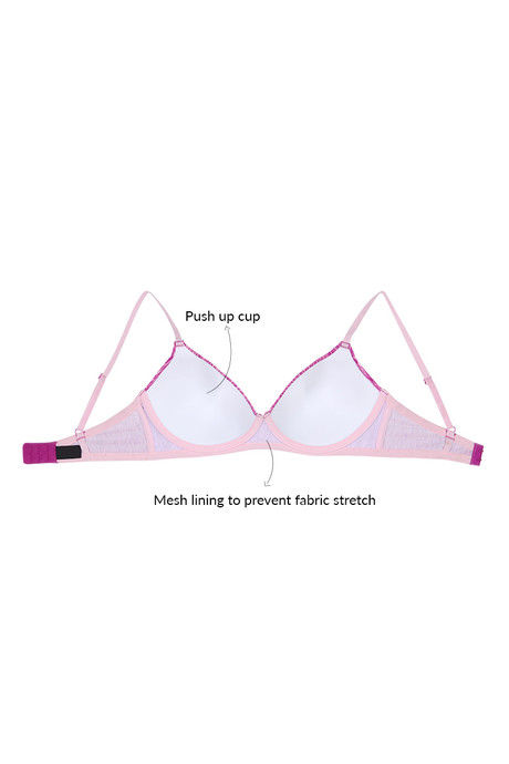 Zivame Fashion Print Padded Non Wired 3/4th Coverage T-Shirt Bra-Pink Space Dyed Print — image 8