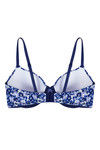 Zivame Fashion Print Push Up Wired 3/4th Coverage T-Shirt Bra-Blue Floral Print — thumbnail 6