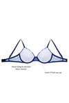 Zivame Fashion Print Push Up Wired 3/4th Coverage T-Shirt Bra-Blue Floral Print — thumbnail 7