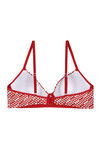 Zivame Fashion Print Padded Non Wired 3/4th Coverage T-Shirt Bra-Red Geo Print — thumbnail 7