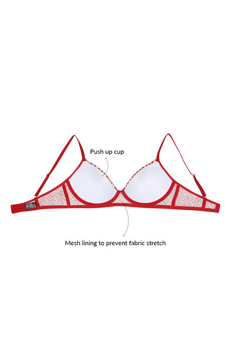 Zivame Fashion Print Padded Non Wired 3/4th Coverage T-Shirt Bra-Red Geo Print — image 8