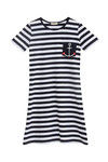 Zivame After Hours Sailor Striped Short Nighty- White Navy — thumbnail 6
