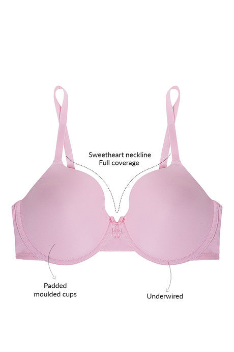 

Zivame Smooth Fit High Coverage Wired T Shirt Bra Lilac, Purples