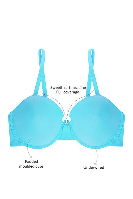 

Zivame Smooth Fit High Coverage Wired T Shirt Bra Emerald, Blues