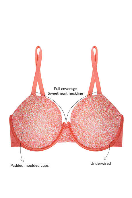 Zivame Padded Wired 3/4th Coverage T-Shirt Bra-Ditsy Floral Print — image 5