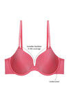 Zivame Soft n Sheen Padded Wired 3/4th Coverage T-Shirt Bra - Pink — thumbnail 5