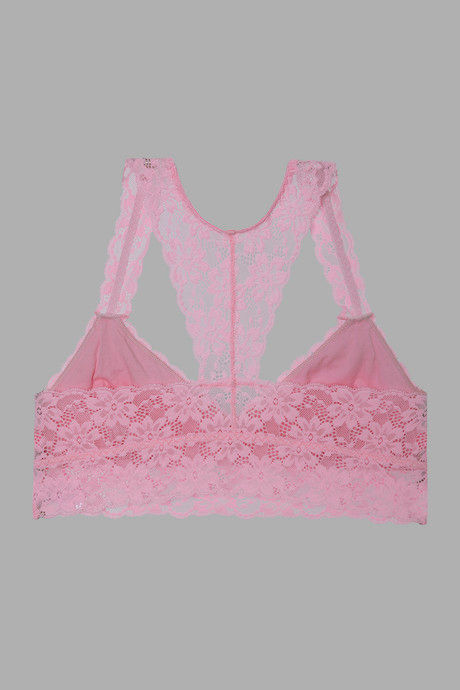 Zivame Floral Double Layered Non Wired 3/4th Coverage Bralette -Light Rose — image 6