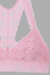 Zivame Floral Double Layered Non Wired 3/4th Coverage Bralette -Light Rose — thumbnail 7