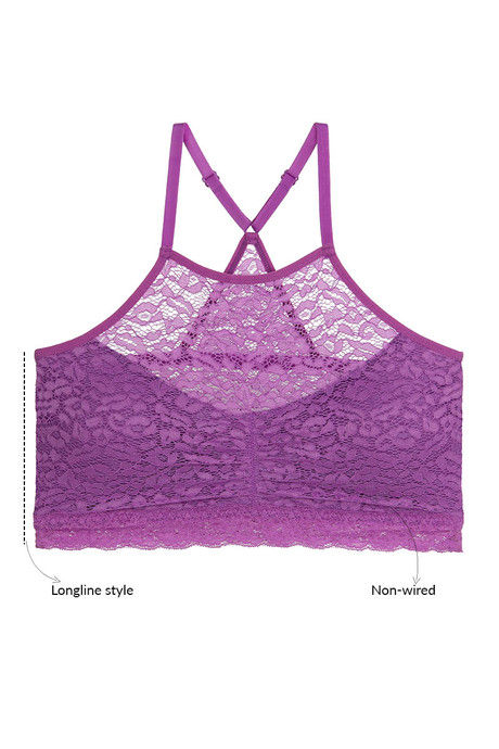 

Zivame Made to Layer Longline Bralette Purple, Purples