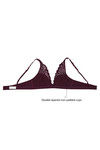 Zivame Double Layered Non Wired 3/4th Coverage Bralette -Burgundy — thumbnail 8