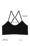 Zivame Teens Double Layered Non Wired 3/4th Coverage Bralette -Black — thumbnail 6