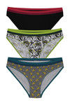 Zivame  Cotton Print n Solid Bikini Panty (Pack of 3)- Multicolor — thumbnail 12