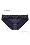 Zivame Super Soft Lace Kissed Hipster Brief-Navy Blue — thumbnail 5