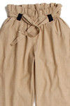Zivame Chambray Paper Bag Waist Pants- Beige — thumbnail 8