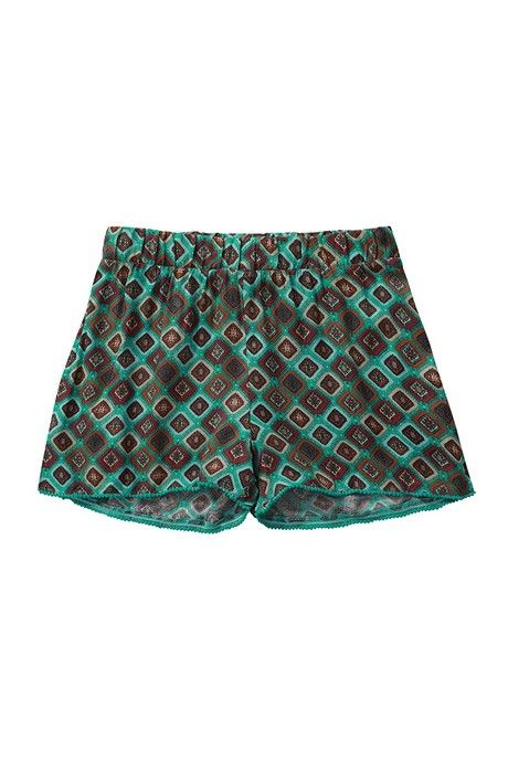 

Zephyr Abstract Printed Casual Shorts Teal Carpet, Greens