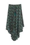 Zephyr Abstract Printed Flared Pants- Teal Carpet — thumbnail 6
