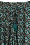 Zephyr Abstract Printed Flared Pants- Teal Carpet — thumbnail 8