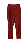 Zephyr Pleated Tapered Pants- Brown — thumbnail 6