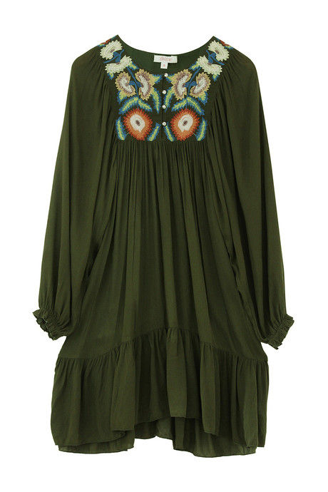 Zivame Floral Applique Swing Dress- Olive — image 6