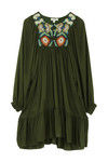 Zivame Floral Applique Swing Dress- Olive — thumbnail 6