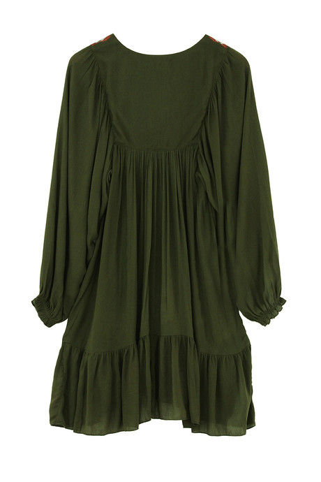 Zivame Floral Applique Swing Dress- Olive — image 7