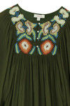 Zivame Floral Applique Swing Dress- Olive — thumbnail 8