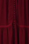 Zivame Fine Morning Layered Tier Maxi Dress- Maroon — thumbnail 8