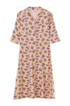 Zivame Ever Rose Printed Shirt Dress- Peach — thumbnail 5