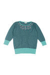 Zivame Neckline Thread Emblished Knit Wear Top- Navy — thumbnail 6