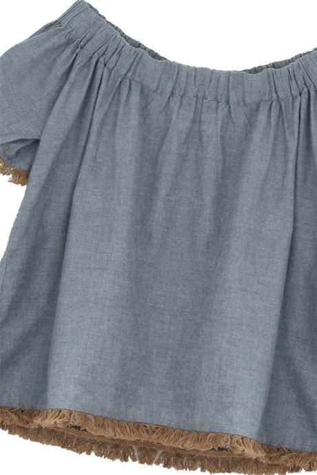 Zivame Tassled Off Shoulder Crop Top- Blue — image 7